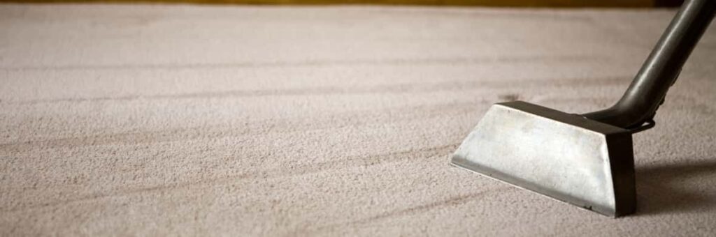 This is a photo of a carpet steam cleaner cleaning a cream carpet works carried out by Mile End Carpet Cleaning