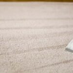 This is a photo of a carpet steam cleaner cleaning a cream carpet works carried out by Mile End Carpet Cleaning